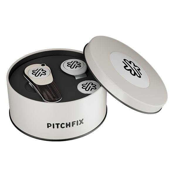 New Round Golf Gift Tin with Woodie and Hat Clip