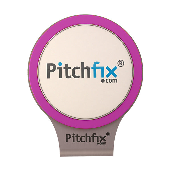 Purple Pitchfix Hat and Cap Clip Golf ball marker