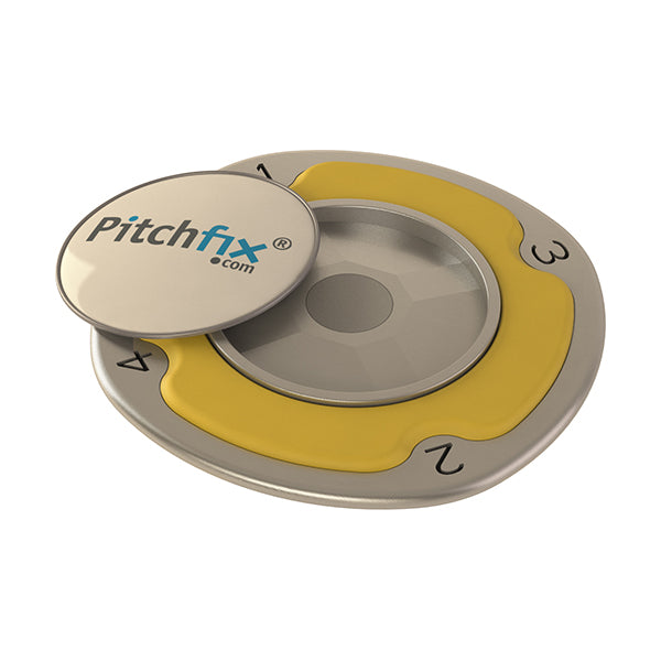 Yellow Pitchfix Multimarker Chip Golf Ball Marker